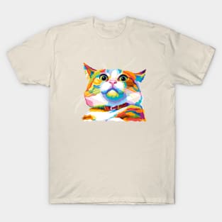 Cute Cat Meme Pop Art T-Shirt